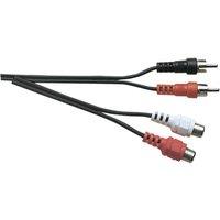 Electrovision Standard 2x Phono Plugs to 2x Phono Line Sockets Screened Lead in Black