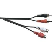 Electrovision Standard 2x Phono Plugs to 2x Phono Line Sockets Screened Lead in Black