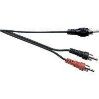 Electrovision Standard Phono Plug to 2x Phono Plugs Screened Lead in Black