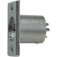 Electrovision Nickel 5-Pin Chassis Plug Panel Mount For Audio Wiring Installation in Metallic Silver
