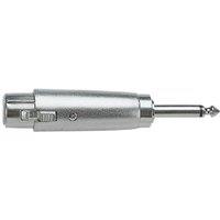 Electrovision XLR female to 6.35mm connector for audio transfer in Metallic Silver