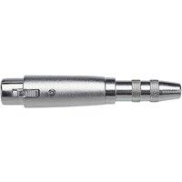 Electrovision XLR female to 6.35mm mono adaptor for audio use in Metallic Silver