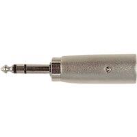 Electrovision High-Quality XLR Male To 6.35mm Stereo Plug Connector in Metallic Silver