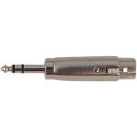 Electrovision XLR Female To 6.35 mm Stereo Plug For Microphone & Instruments in Metallic Silver