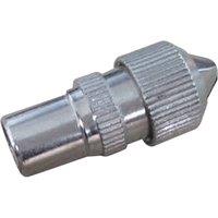 Electrovision Nickel 9.5Mm Coax Line Plug in Metallic Silver