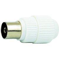 Electrovision Co-Axial Line Socket in White
