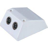 Electrovision Twin Coax Tv Outlet in White