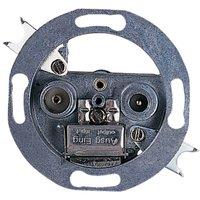 Electrovision TV wall outlet with tap for multi-device signal sharing in Metallic Silver