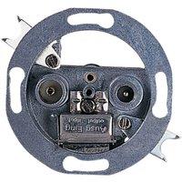 Electrovision TV/FM wall outlet with tap for easy signal distribution in Metallic Silver