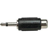 Electrovision 3.5mm Mono Plug To Phono Socket Adaptor in Black