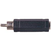 Electrovision Phono plug to 6.35 mm stereo socket in Black