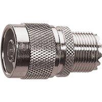 Electrovision N type to UHF adaptor for secure RF connections in Metallic Silver