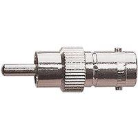 Electrovision Compact Phono Plug To BNC Socket Interface in Metallic Silver