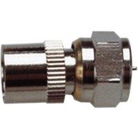 Electrovision 9.5mm coax adaptor for secure cable connections in Metallic Silver
