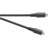 Electrovision 4P Din Plg To 4P Din 2M 4 Pin Mini Din Plug/4 Pin Mini Din Plug in Black