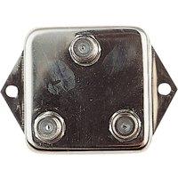Electrovision Sealed Satellite Mixer with 3x F Connectors in Metallic Silver