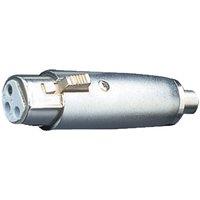 Electrovision XLR female to phono adaptor for audio conversion in Metallic Silver