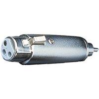 Electrovision XLR to RCA adaptor for balanced to unbalanced audio in Metallic Silver