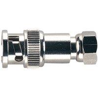 Electrovision F type to BNC adaptor for secure signal transfer in Metallic Silver