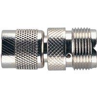 Electrovision TNC Plug To UHF SO239 Socket Adapter With Robust Metal Body in Metallic Silver