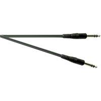 Electrovision Standard 2M 6.35Mm Stereo Jack Plug To Plug Audio Lead in Black