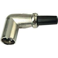 Electrovision 3Pin Xlr Plug Right Angled With Nickel Coloured Metal Case in Metallic Silver