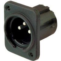 Electrovision Plastic Xlr Chassis Plug Black