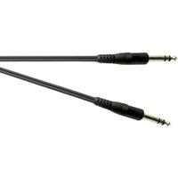 Electrovision 6.35Mm To 6.35Mm Stereo Jack Plug Lead, 1.2M Screened Cable in Black