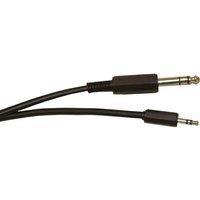 Electrovision 5M 6.35Mm To 3.5Mm Stereo Jack Plug Lead, Screened For Audio in Black