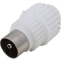 Electrovision 9.5mm coax plug for stable home entertainment signals in White