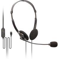 Soundlab Stereo USB PC Headset with Flexible Boom Microphone in Black