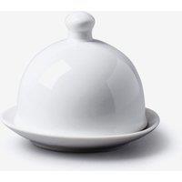 WM Bartleet & Sons Porcelain Butter Pat with Lid in White