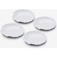 WM Bartleet & Sons Porcelain Shell Dish 13cm Set of 4 in White