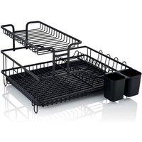 Swan Stealth 15 Plate Dish Rack in Black | Size: A