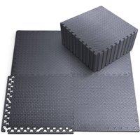 Kayman 8 Pack Gym Floor Nonslip Mats, EVA Foam Exercise Tiles (60 X 60cm) in Grey | Size: 60 X 60 cm