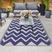 Marco Paul Outdoor Blue Pattern Outdoor Rug | Size: Large