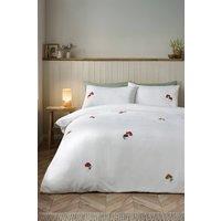 Catherine Lansfield Woodland Crochet Duvet Cover Set in White | Size: King