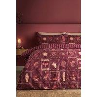 Catherine Lansfield Enchanted Witchcraft Duvet Cover Set in Plum | Size: Single
