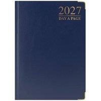 MANTRARAJ 2027 Diary A4 Day A Page Soft Padded Case Bound Desk Diary Planner in Navy