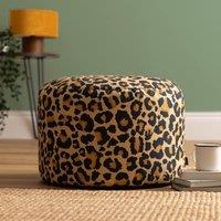 icon Milano Indoor Outdoor Stripe Woven Round Footstool