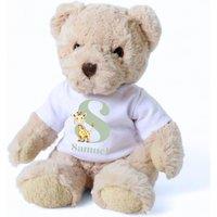 Aye Do Gifts Personalised Luxury Teddy Bear with Little Giraffe Initial T-Shirt in Beige