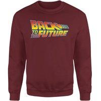 Back To The Future Classic Logo Sweatshirt - Burgundy | Size: XL
