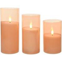 Kaemingk LED Christmas Electric Candle (Pack of 3) in Off-White