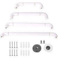 KDMD 39point5cm Non Slip Shower Grab Rail Bathroom Safety Handrail in White