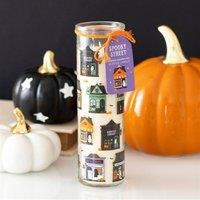 KDMD Spooky Street Pumpkin Cinnamon Roll Glass Tube Candle