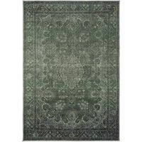 Kukoon Dark Green Distressed Soft Pile Living Room Area Rug Bedroom Mat | Size: 80 cm x 150 cm