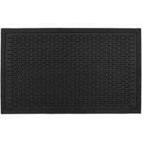 EONLION 60 x 90 CM Outdoor Scraper Entrance Foyer Doormat in Black | Size: 100 cm x 100 cm