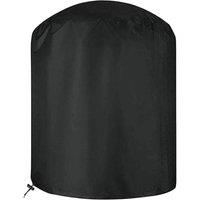 KORVIXA 57cm Heavy-Duty Waterproof Round BBQ Kettle Cover in Black | Size: 0.6m2