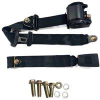 KORVIXA 1 Set Universal 3-Point Inertia Seat Belt for Car/Truck in Black