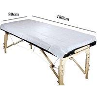 FLAVORA 100Pcs Disposable Spa Massage Table Sheet in White | Size: Cot